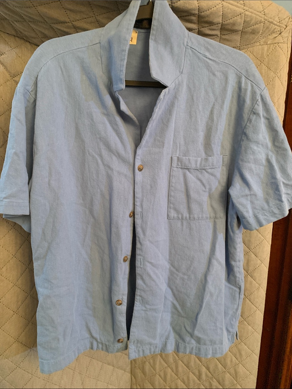 #121 OAK + FORT Blue Button-Down tee